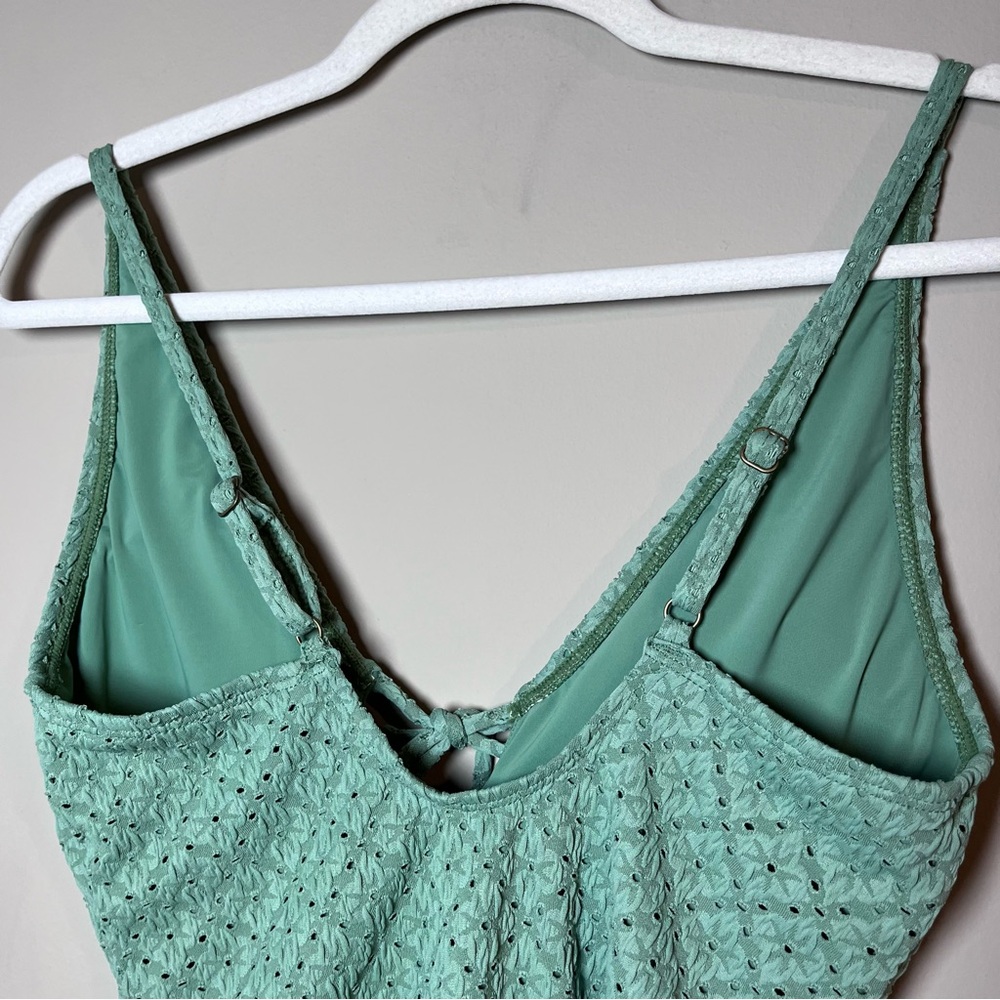Andie NEW Sicily Eyelet Keyhole Tie Front One Piece Swimsuit Eucalyptus Green S - Picture 8 of 8